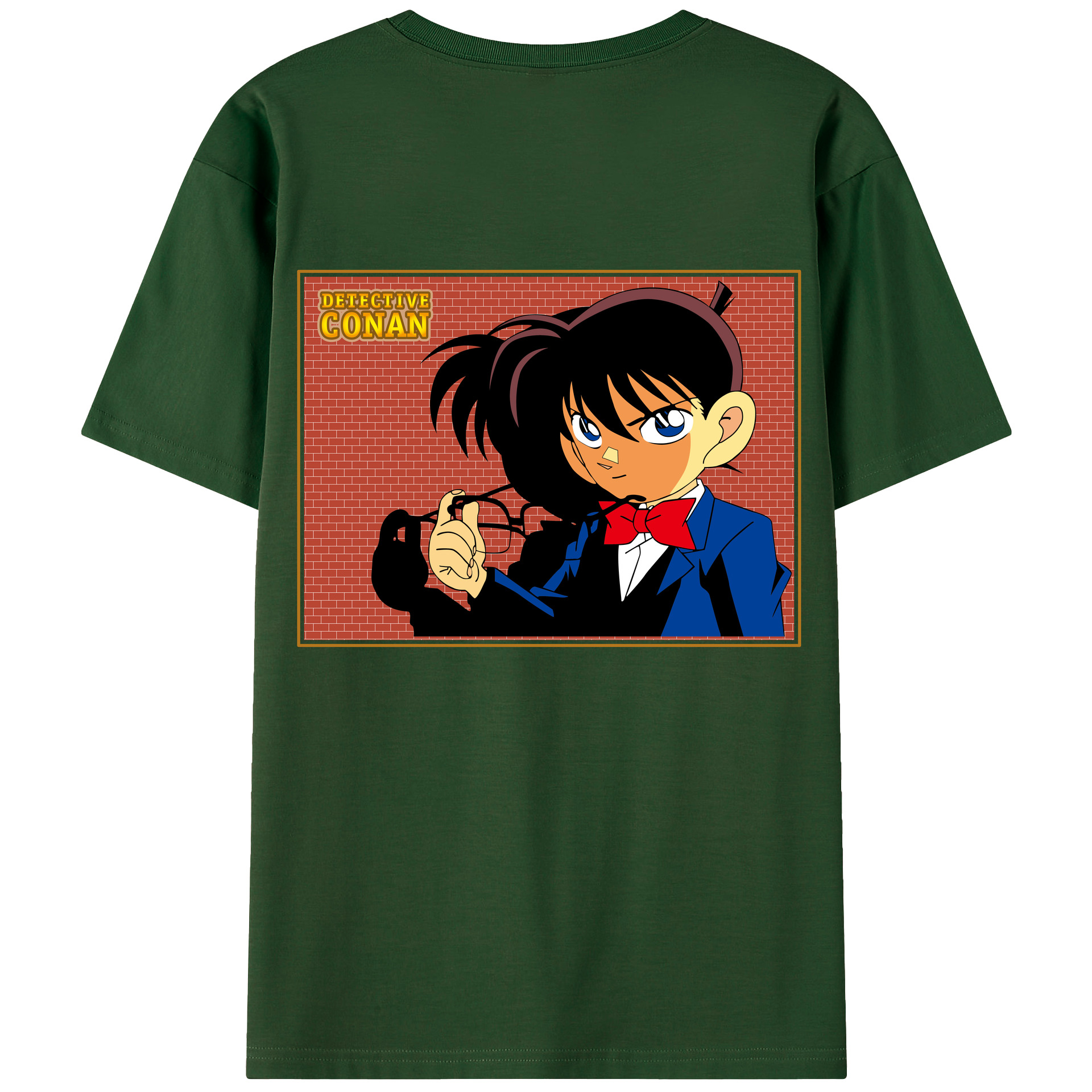 （画像用） 名探偵コナン 江戸川 コナン Detective Conan Conan Edogawa 綿100％半袖Tシャツ（背面プリント）